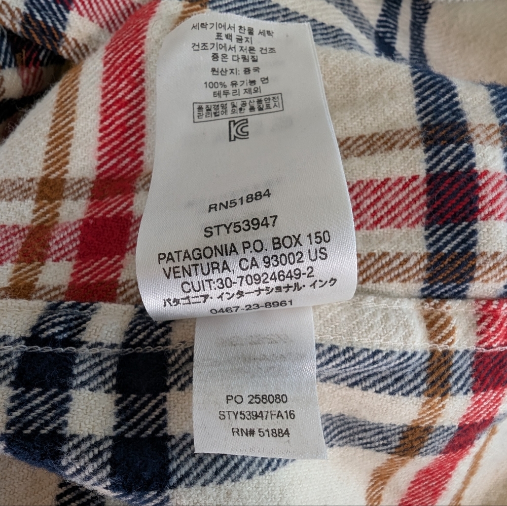 Patagonia Mens XL Organic Cotton Flannel Shirt Plaid Coors Banquet Patch 53947 - Picture 7 of 7